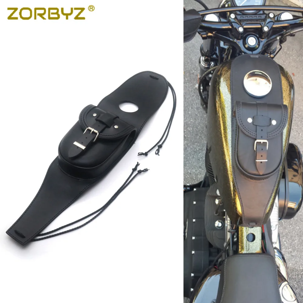 ZORBYZ черная мотоциклетная крышка из искусственной кожи 4 5 галлонов панель сумка