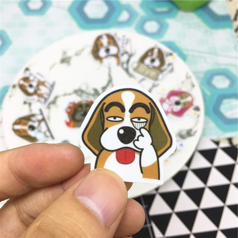 38 PCS Couple pug cute Paper Stickers Crafts And Scrapbooking stickers book kids toys Decorative sticker DIY Stationery | Игрушки и