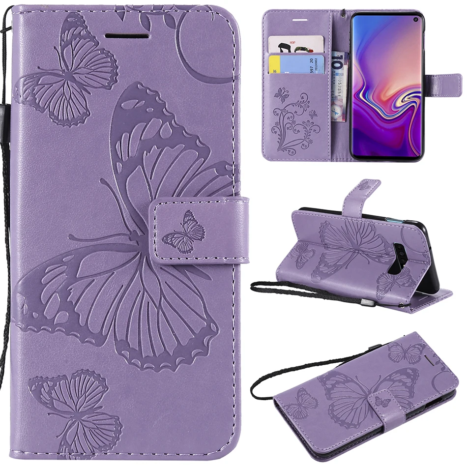 Кожаный чехол бумажник с откидной крышкой для Samsung Galaxy S3 S4 S5 S6 S7 Edge S8 S9 S10e S10 5G A6S A8S A8