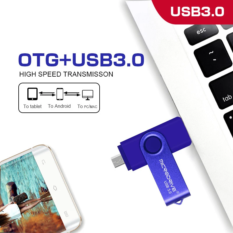 32 ГБ флеш накопитель USB 3 0 OTG Micro Usb U диск Флешка карта памяти для Android телефона