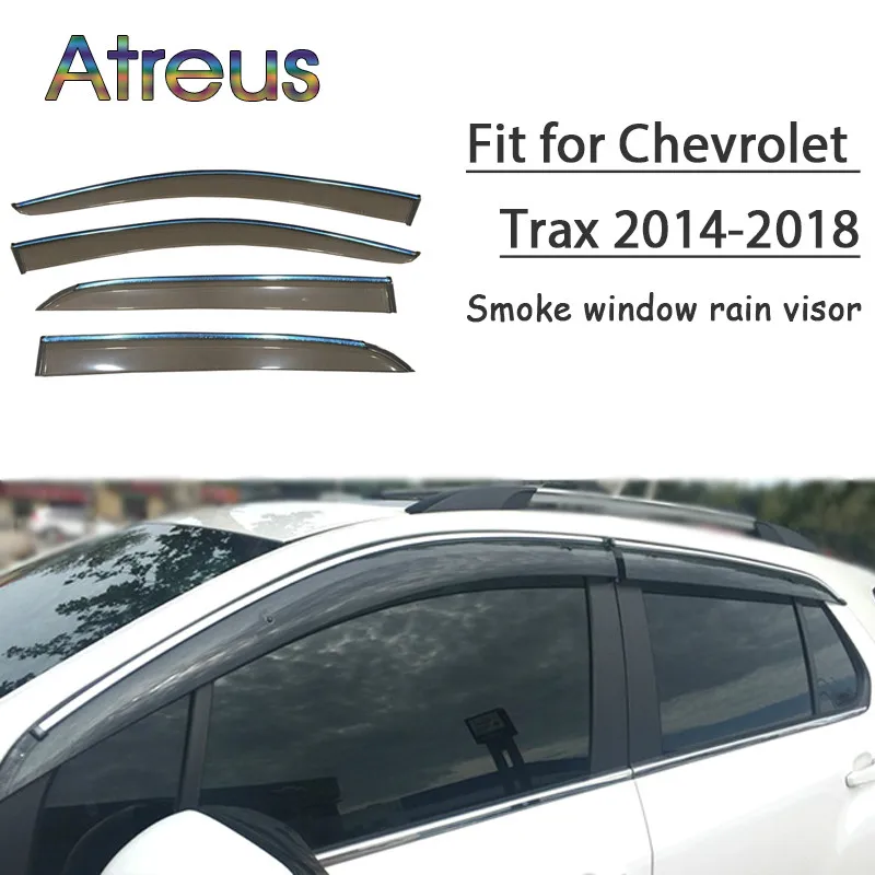 

Atreus 1set ABS For 2018 2017 2016 2015 2014 Chevrolet Trax Accessories Car Vent Sun Deflectors Guard Smoke Window Rain Visor