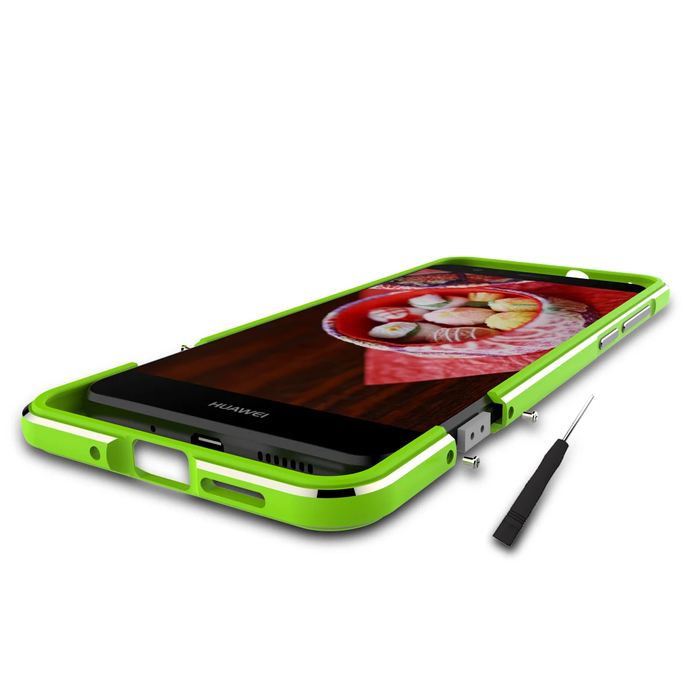 

Luxury Deluxe Ultra Thin aluminum Bumper Case For Huawei P10 Lite 5.2" Case + 2 Film (1 Front +1 Rear)