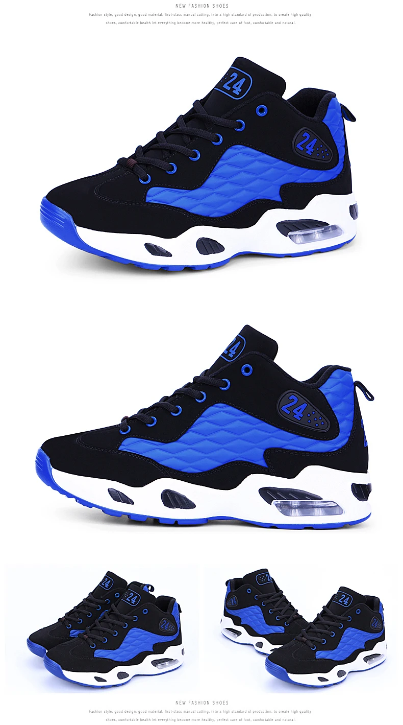 New Basketball Shoes for Men Comfortable Cushioning Athletic Shoes Air-cushioned Outdoor Sport Shoes Basket Breathable Sneakers