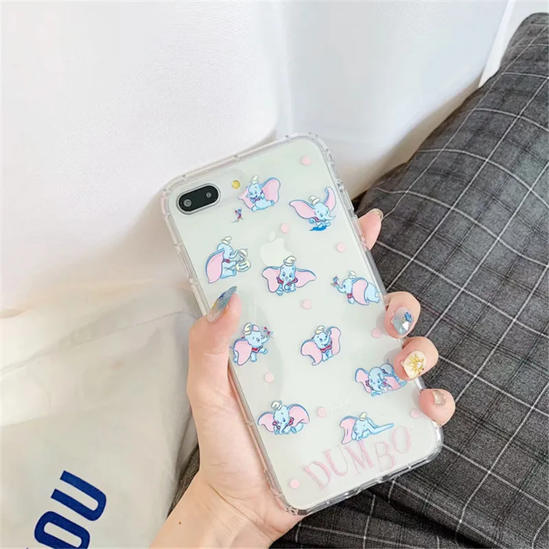 Чехол для телефона с забавным рисунком слона iphone Xs MAX XR X 6 6s 7 8 plus прозрачный мягкий