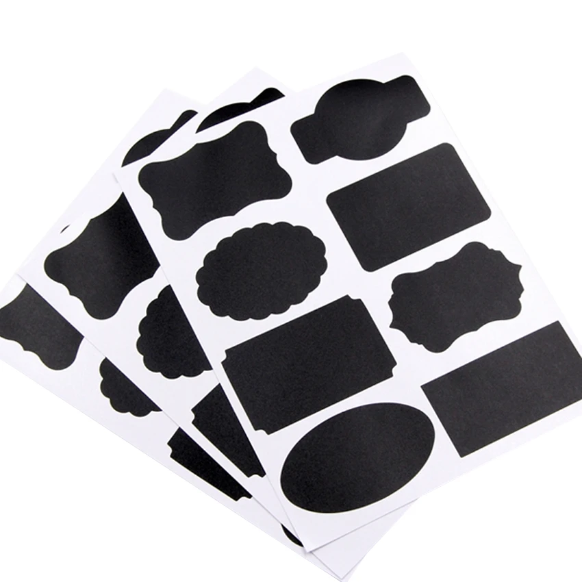 Наклейка Черная водостойкая с чувствительностью к давлению 40 шт./лот|Наклейки| |