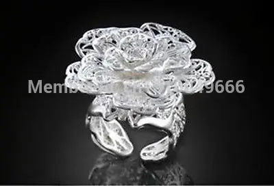 Бесплатная доставка&gt красивое серебряное кольцо с цветком miao | Украшения и