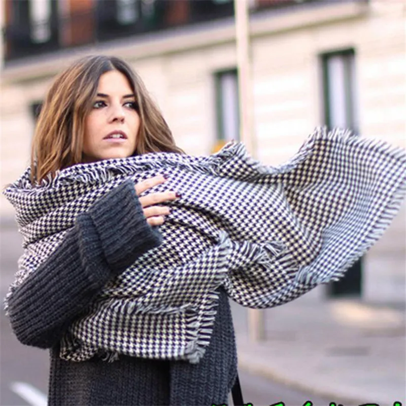 

Роскошный бренд 2019 кашемир женский плед Зимний теплый шарф шали и обертывания бандана пашмины шарфы женский фуляр теплый плед