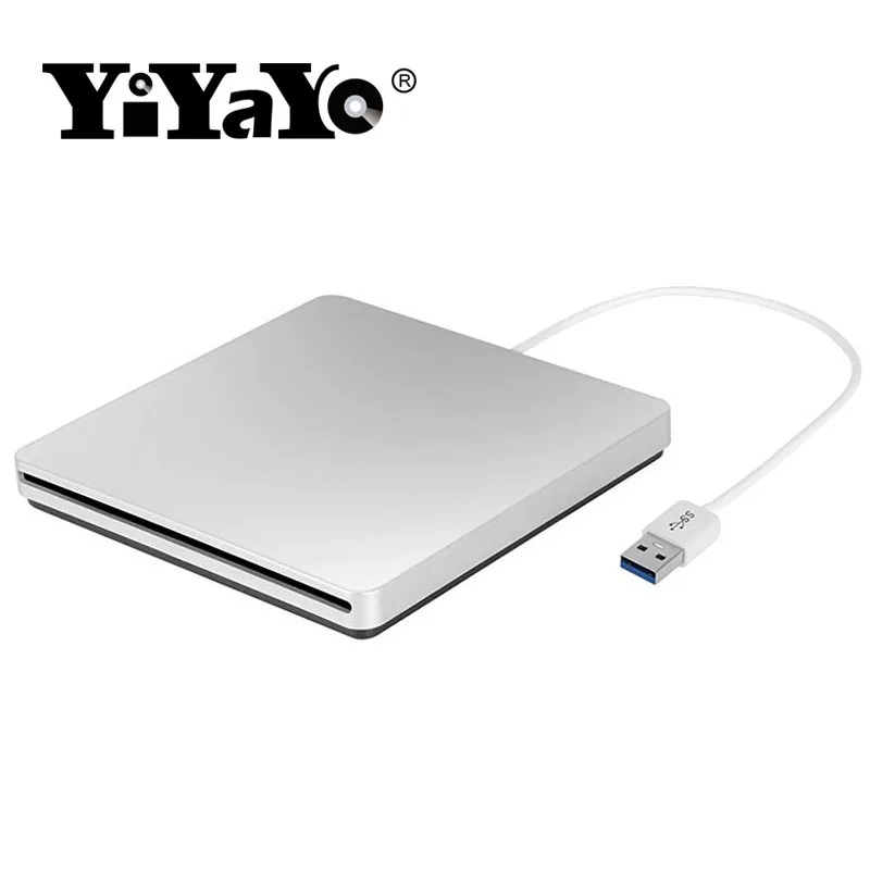 YiYaYo внешний DVD RW CD ГОРЕЛКА USB 3 0 слот в CD/DVD ROM привод супер тонкий серебристый для