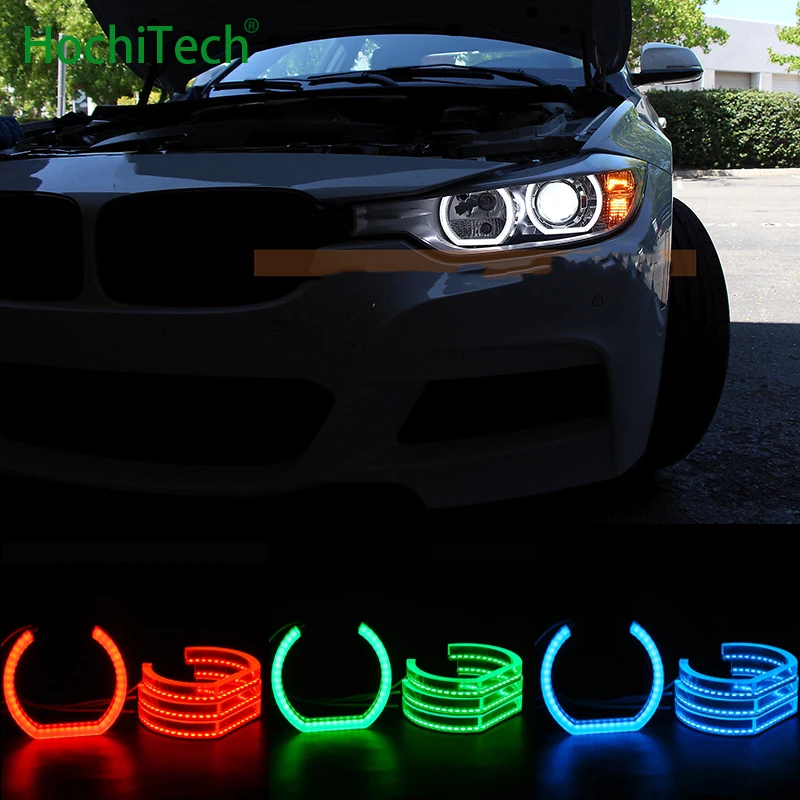 Галогенный налобный светильник для BMW 3 серии F30 F31 F34 2012 2016 RGB ангельские глазки DTM