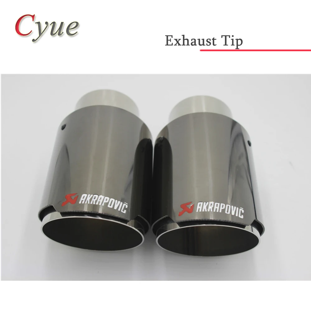 1 шт. 2,5 ''(63 мм) IN-3,5''(89 мм) OUT Akrapovic Глушитель Черный Универсальный Автомобильный наконечник из нержавеющей стали Хвостовая труба