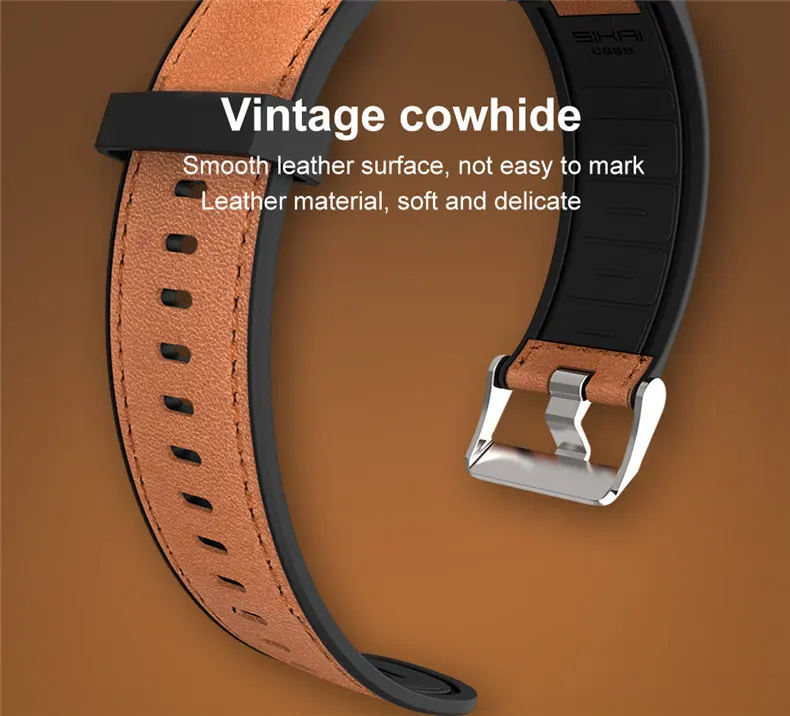 Смарт-часы ремешок для Amazfit Verge Xiaomi Huami 3 силиконовый кожаный ремешок защитный ПК Бампер чехол заменен браслет чехол SIKAI