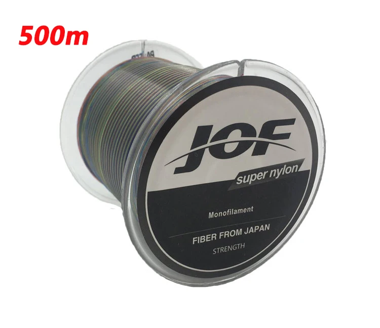 500 м супер strongnylon лески 2LB 40LB 8 видов цветов мононити основной линии с пластиковой