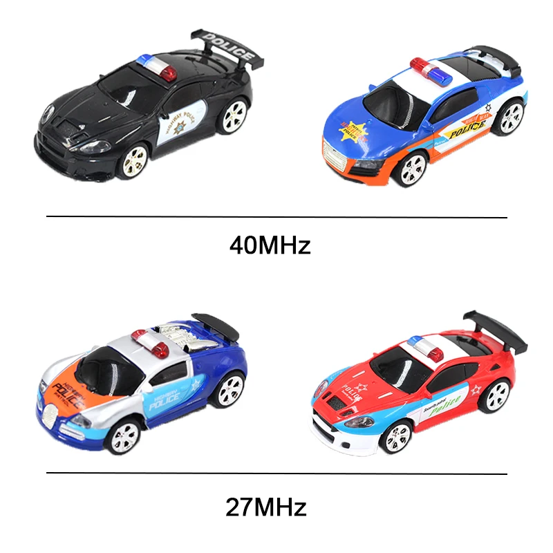 RC автомобиль 20 км/ч 1:58 полицейская мини 4 цвета 3 вида стилей Радио пульт