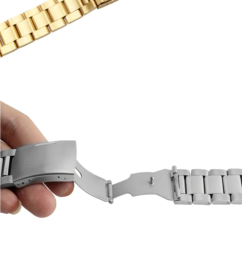 PEIYI прочной нержавеющей стали смотреть группы гладкий металл braclet мужчин и женщин замена ремешок для HUAWEI B3 B5