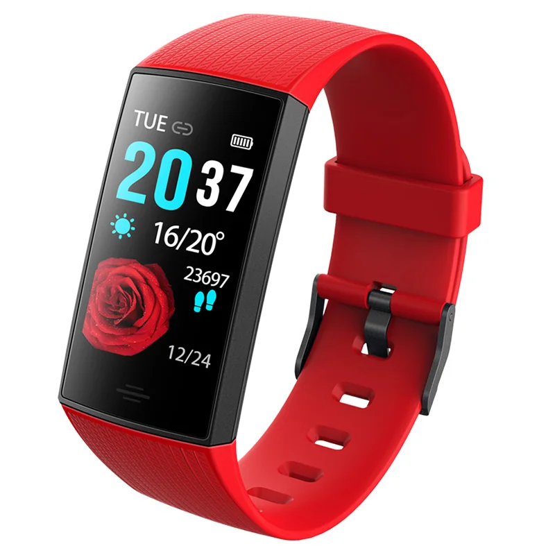 Red CY11 Смарт фитнес-Браслет Водонепроницаемый SmartBand кровяное давление монитор сердечного ритма электронные часы здоровье браслет - Цвет: Red