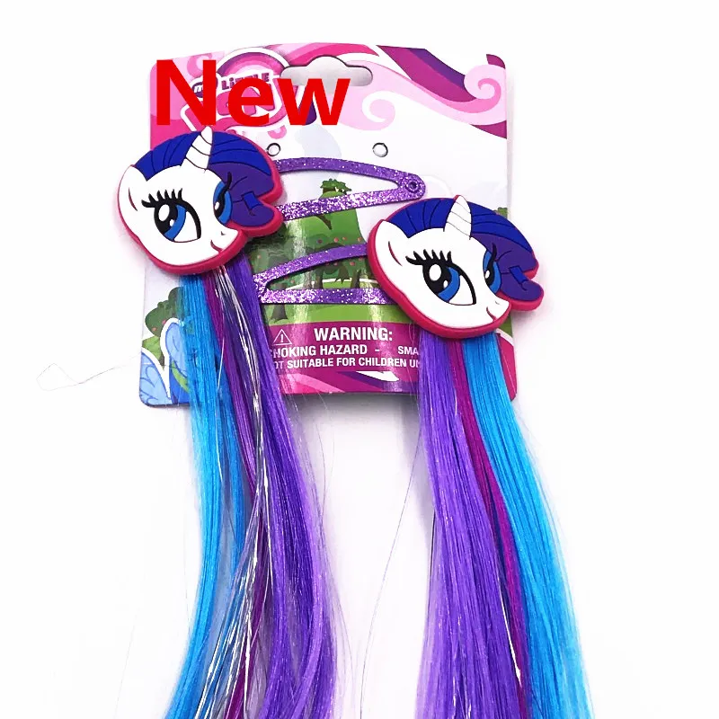 2 шт., Новое поступление, милая лошадь, ПВХ, одежда для прослушивания, My Little Poni заколки для девочек, украшение на голову, вечерние заколки для волос