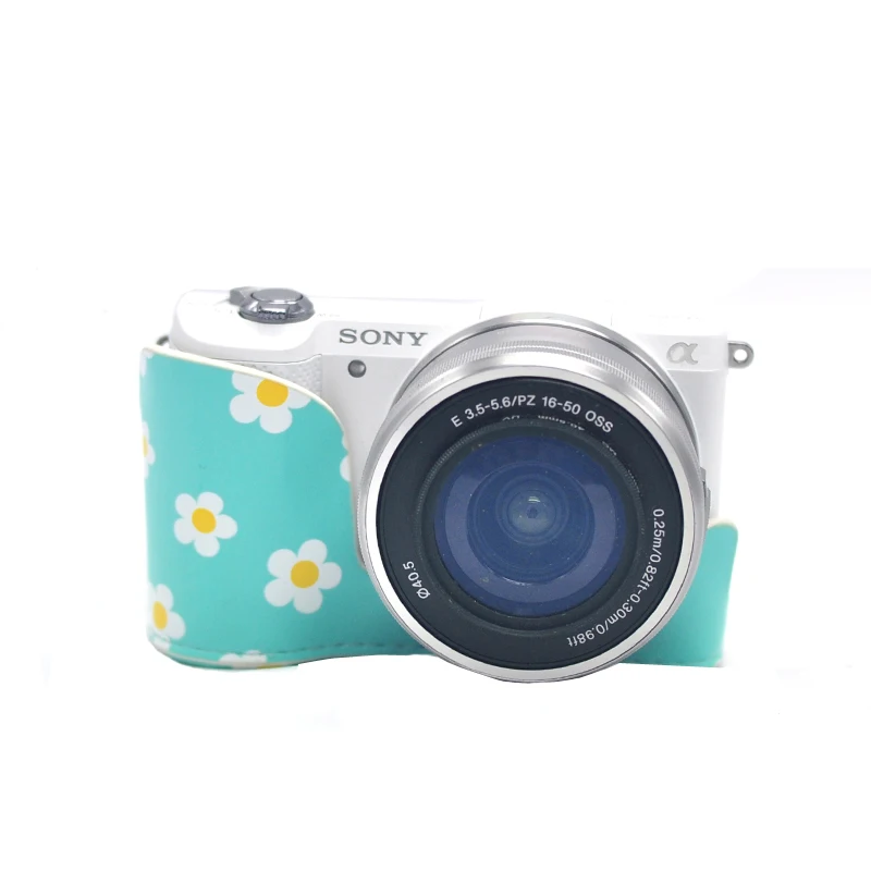 Высокое качество кожа Камера сумка для sony A5000 A5100 A6000 A6300 16-50 мм объектив Бесплатная