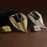 mens ms solid copper white copper brass white copper belt buckle 2partsset solid flower embossed diy handmade leather craft