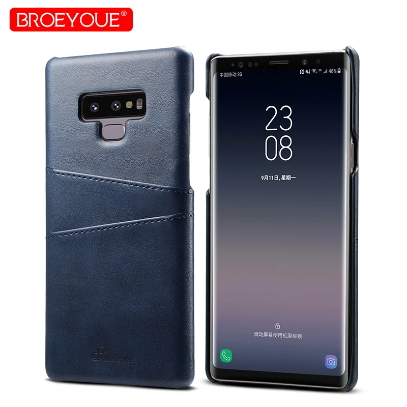 Кожаный чехол для Samsung Galaxy S8 S9 Plus Note 8 9 класса люкс телефона держатель карт