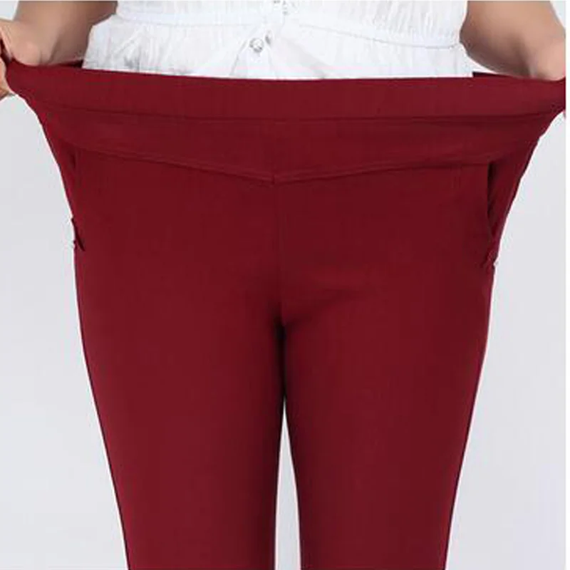 6xl женские узкие брюки весна осень размера плюс высокая талия Длинные