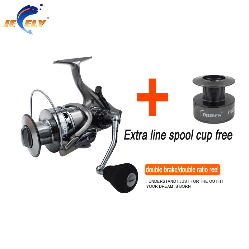 JEELY TS4000/6000 10BB+1RB Double Brake Carp Fishing Reel Bait Runner Spinning | Спорт и развлечения