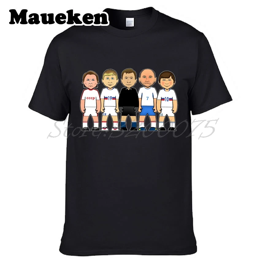 Мужская футболка с надписью Русские легенды Andrei Arshavin Lev Yashin Oleg Blokhin W0523017|t shirt|tee