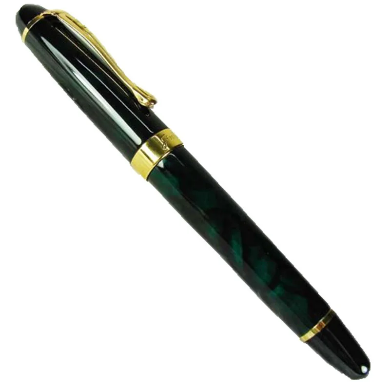 Black Jinhao роскошный M перо 18KGP авторучка(темно-зеленый - Цвет: Black