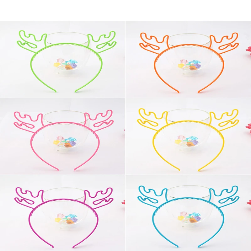 Candy Colors Elk Deer Headband Children Girls Princess Hairband Hair Accessory Birthday Headwear Party Favor|Аксессуары для волос