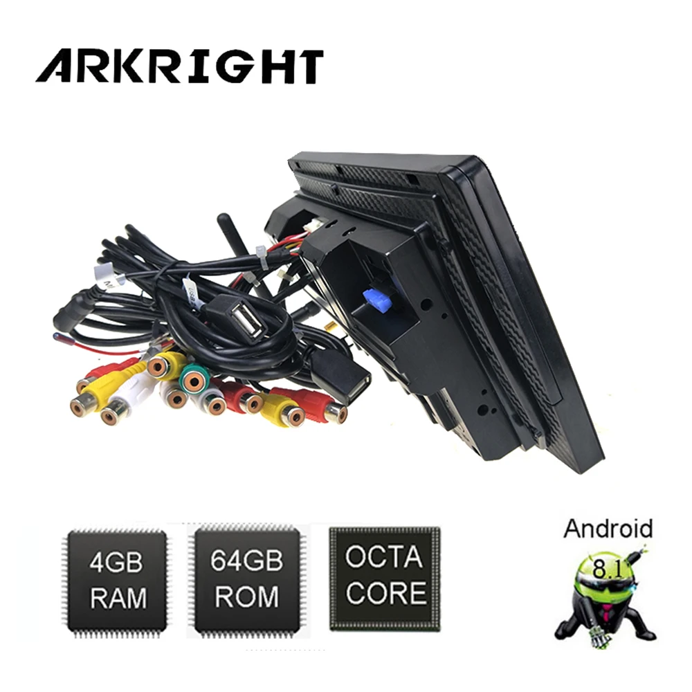 Автомобильный радиоприемник/система ARKRIGHT 9 'ƈ Din IPS GPS Android 8 1 мультимедийный