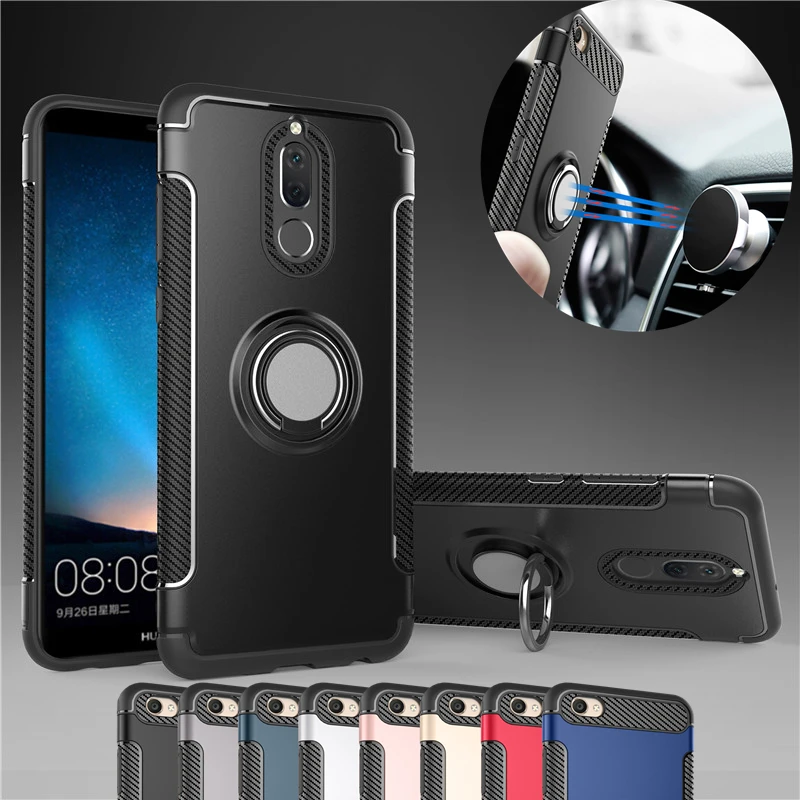 Чехол для Huawei Mate 10 Lite с магнитным кольцом и подставкой защитный чехол P10 P8 P9 2017 Plus