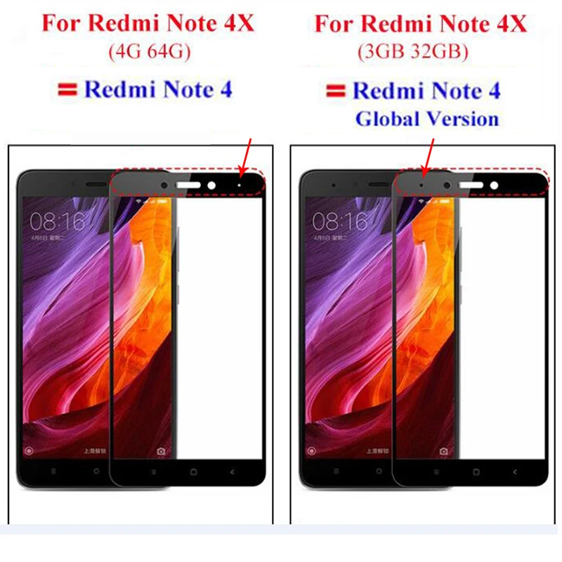 Закаленное стекло для Xiaomi Redmi Note 4 4X 4X4 Pro Полное покрытие экрана протектор