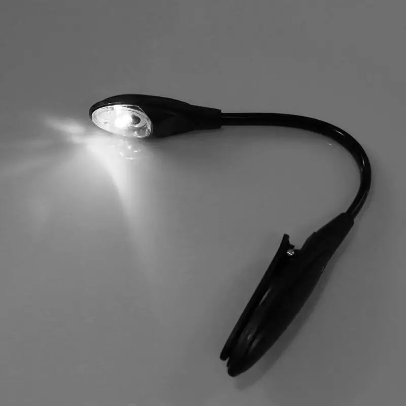 

Portable clip lamp Black LED Ebook Reading Lamp Bait Lights for Kids Home Music Clip Lamp