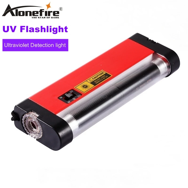 

AloneFire 4W Ultra violet light Travel Money ID Currency Passports pet urine UV Detector Lamp White light flashlight AA battery