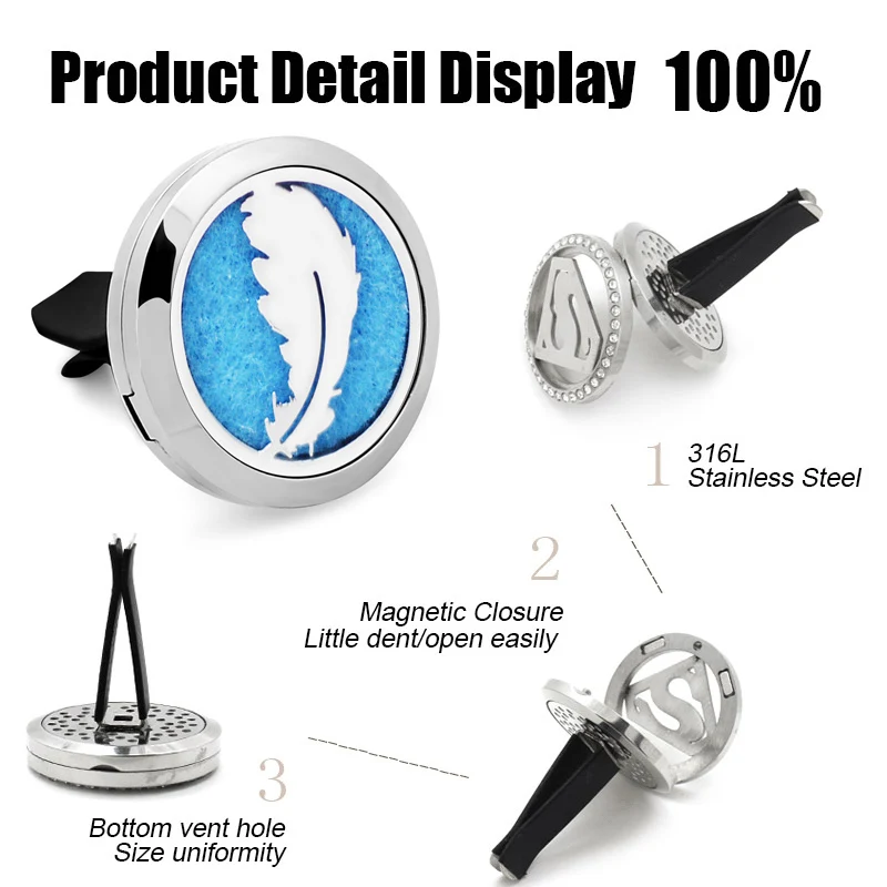 30 мм из нержавеющей стали для автомобиля ароматерапия диффузор смешанный стиль