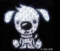 little dog pattern hot fix rhinestone iron on transfers designs patches for bag shoes cap