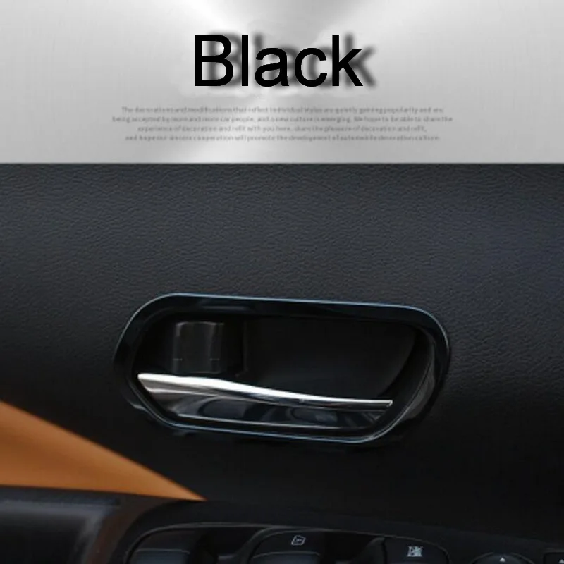 Tonlinker чехол наклейка s для Nissan KICKS-17 автомобильный Стайлинг 4 шт. ABS/carbon fiber дверь внутренняя ручка наклейка для интерьера - Название цвета: metal black