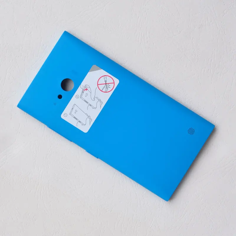 blue Оригинальная Пластиковая крышка для аккумулятора BINYEAE для Nokia Lumia 730/735, задний чехол-накладка с NFC+ боковые клавиши 730/735, запасная часть - Цвет: blue