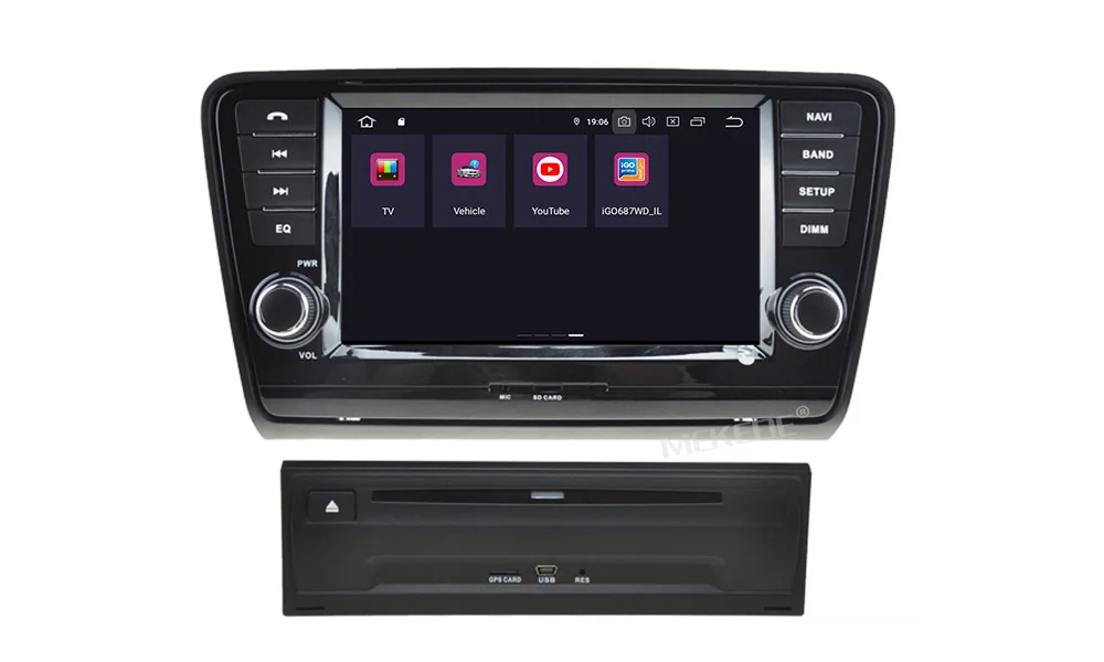 Android 9,0 " 2din автомобильный gps Навигатор Радио Coche плеер для SKODA Octavia 2013- A8 с wifi bluetooth carplay USB navi