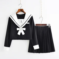 2019 new japanese school uniforms sailor topstieskirt navy style students clothes for girl plus size lala cheerleader clothing