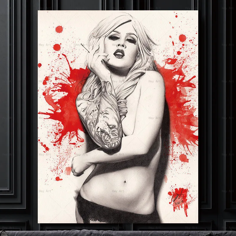 Абстрактная Настенная картина искусство домашний декор печать красивая девушка