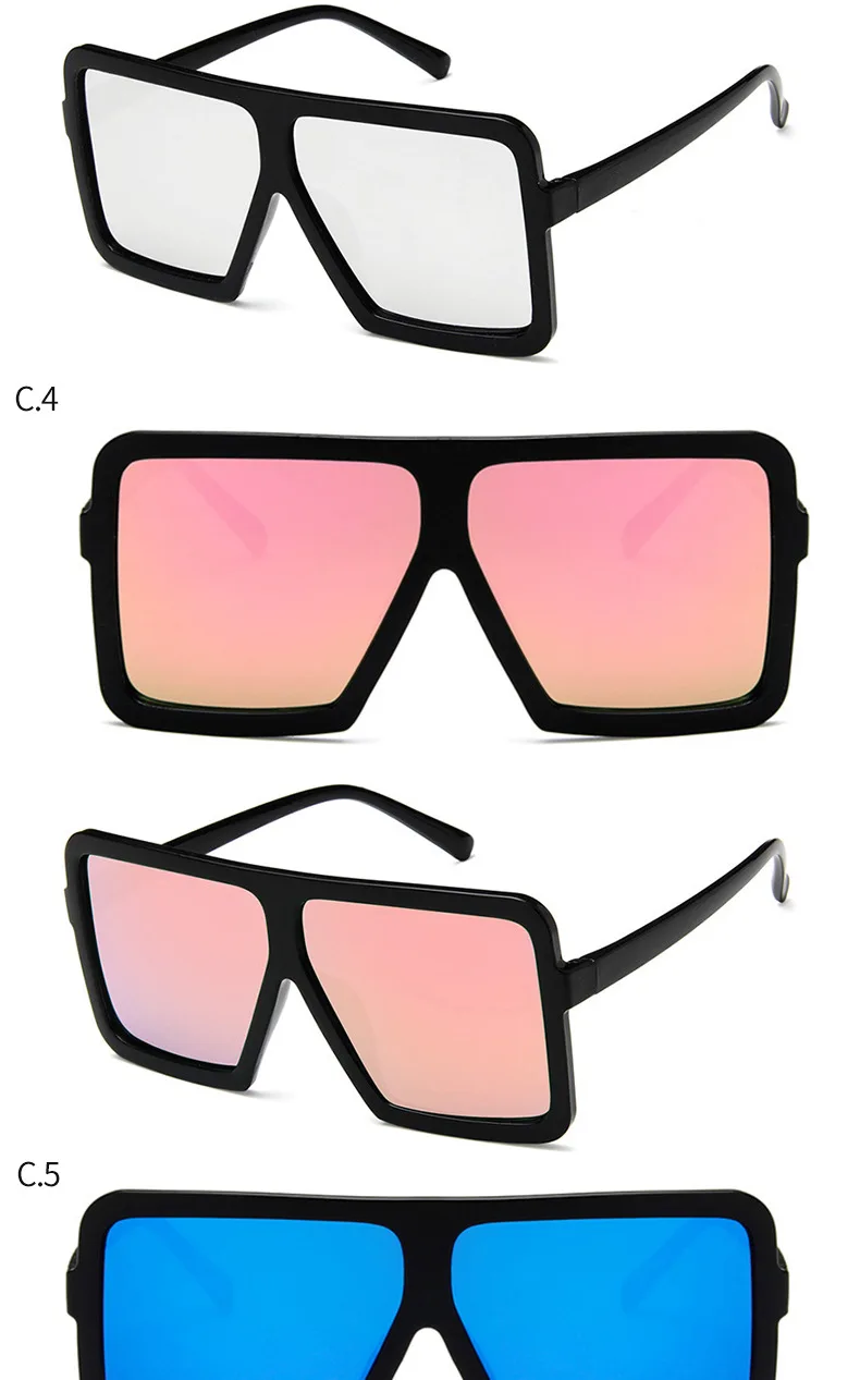 Новые модные квадратные солнцезащитные очки в большой коробке, женские брендовые дизайнерские модные квадратные солнцезащитные очки в большой коробке, ретро очки, трендовые цветные