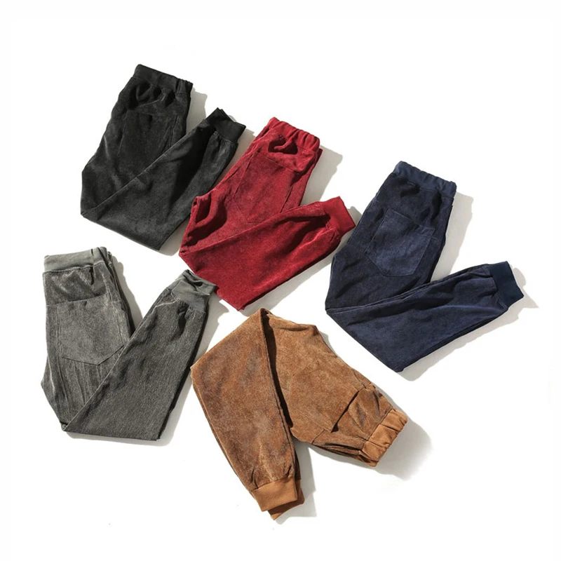 Assort Цвет Ретро Мужские штаны Для Бега Фитнес Повседневная одежда брюки вино