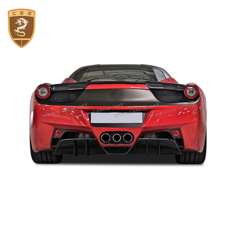 

Заднее крыло из углеродного волокна для Ferrari 458, задний спойлер из углеродного волокна для Ferrari 458 spider GTB V style, задний спойлер для багажника
