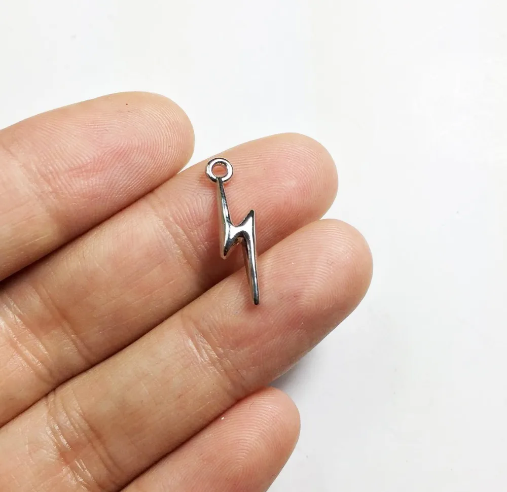 Eruifa 20 шт. 16*5 мм блестящие Lihtning цинка водвеска из сплава ювелирные изделия DIY ручной Necklae 2 цвета