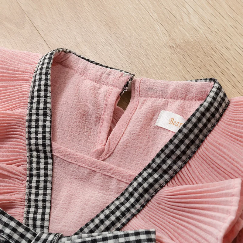 2019 girls clothes sets summe new children fashion cotton sleeveless tops+plaid shorts 2pcs suits for kids casual clothing | Детская