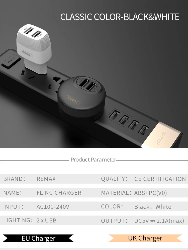 Зарядное устройство remax Flinc 2 USB для iPhone Xs max XR X 8 7 6 8s 7s 6s plus 5 5S SE iPad air 2 mini Быстрая зарядка 2.1A адаптер