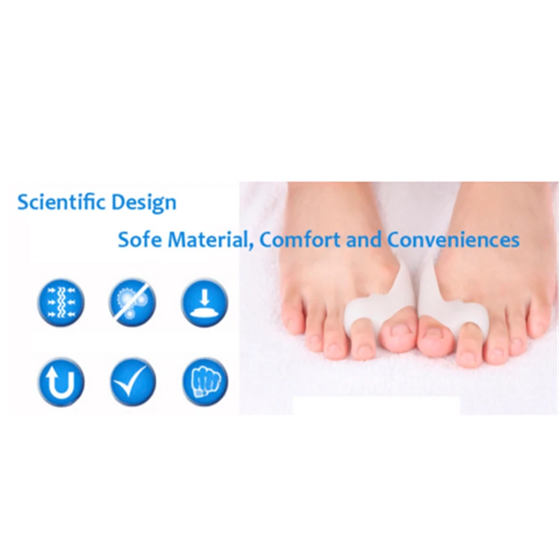 1 пара забота о ногах два отверстия силиконовые исправить большого пальца ноги