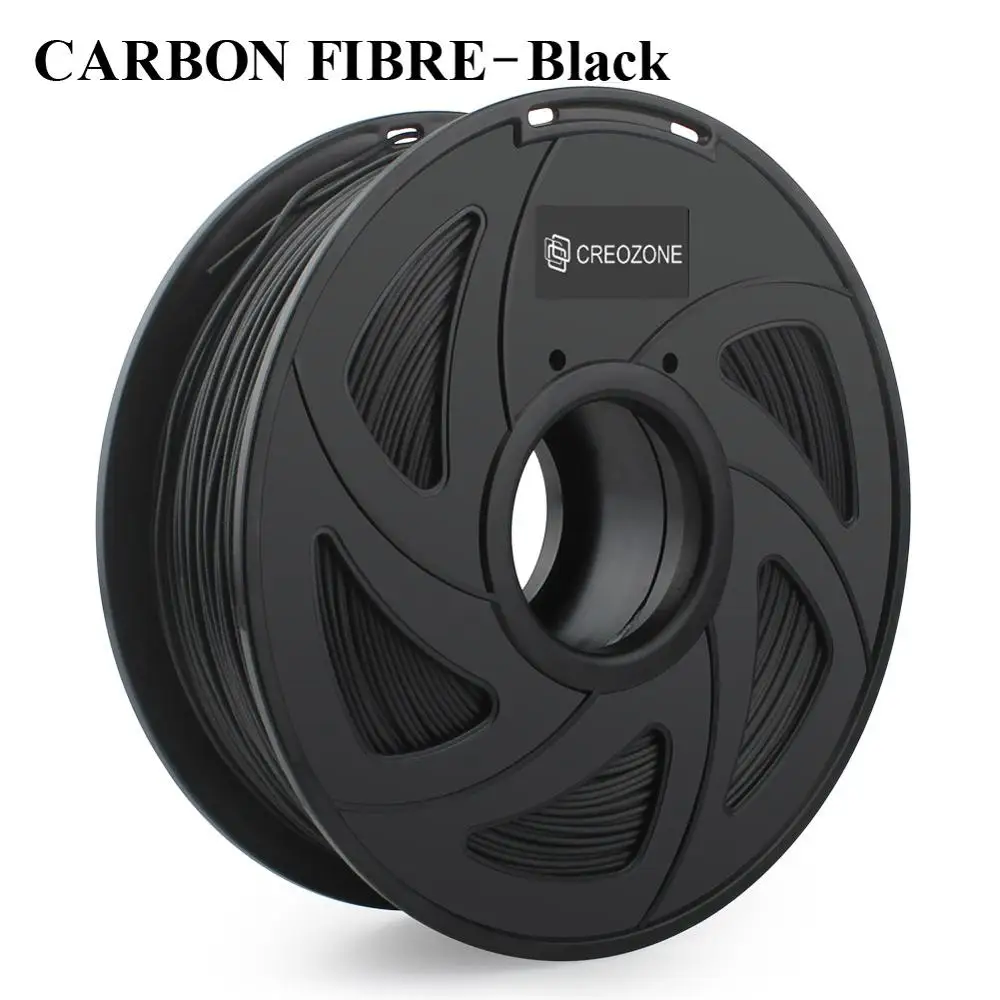 Carbon-Fiber-Black Нить для 3d принтера CREOZONE 1,75 мм 1 кг PLA ABS Нейлон Дерево TPU PETG Carbon ASA PP PC 3D пластиковая печатная нить из России - Цвет: Carbon-Fiber-Black