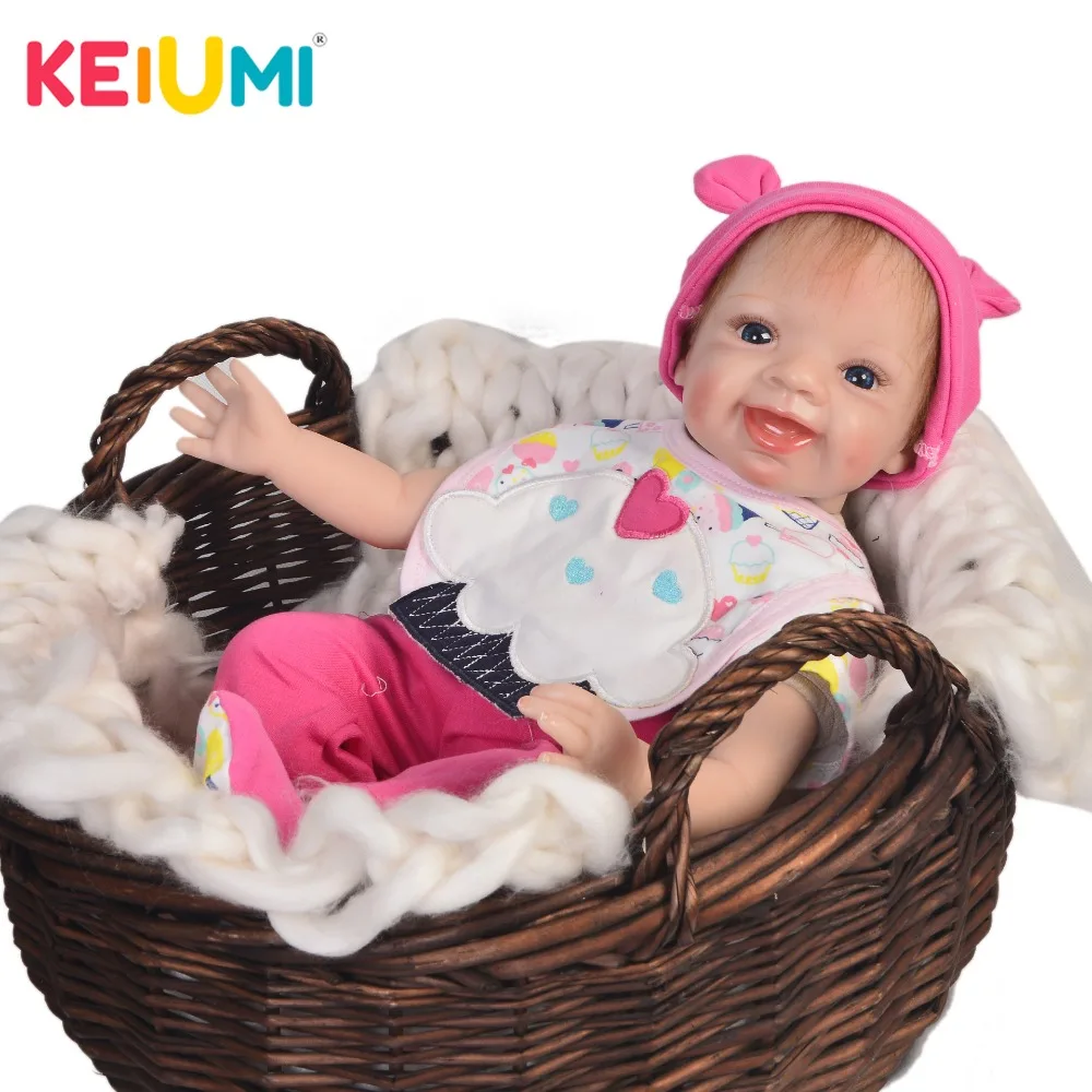 KEIUMI 55 см милые куклы для новорожденных девочек с милой улыбкой модные 22 &quotМягкие