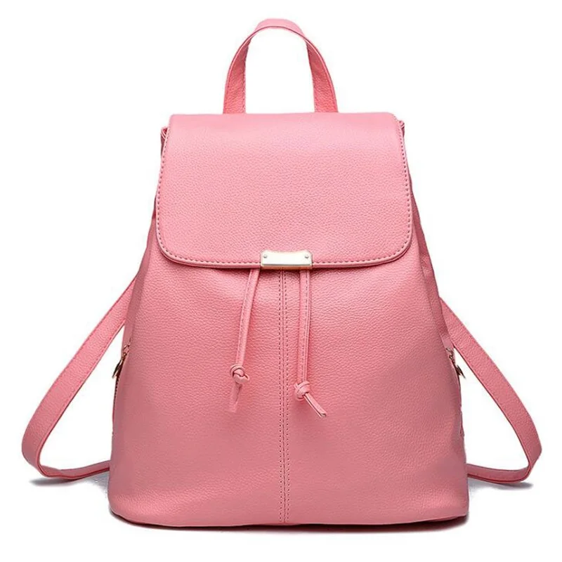 FGJLLOGJGSO, женский рюкзак, высокое качество, из искусственной кожи, Mochila Escolar, школьные сумки для девочек-подростков, рюкзаки для отдыха, яркие цвета - Цвет: pink